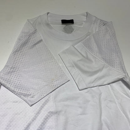 【中古品】【メンズ】 MONCLER モンクレール MESHDETAIL MAGLIA T-SHIRTS G20918C01164 8390Y メッシュディテール Tシャツ 半袖 トップス 141-260809-ko-17-tei サイズ：XS カラー：ホワイト 万代Net店