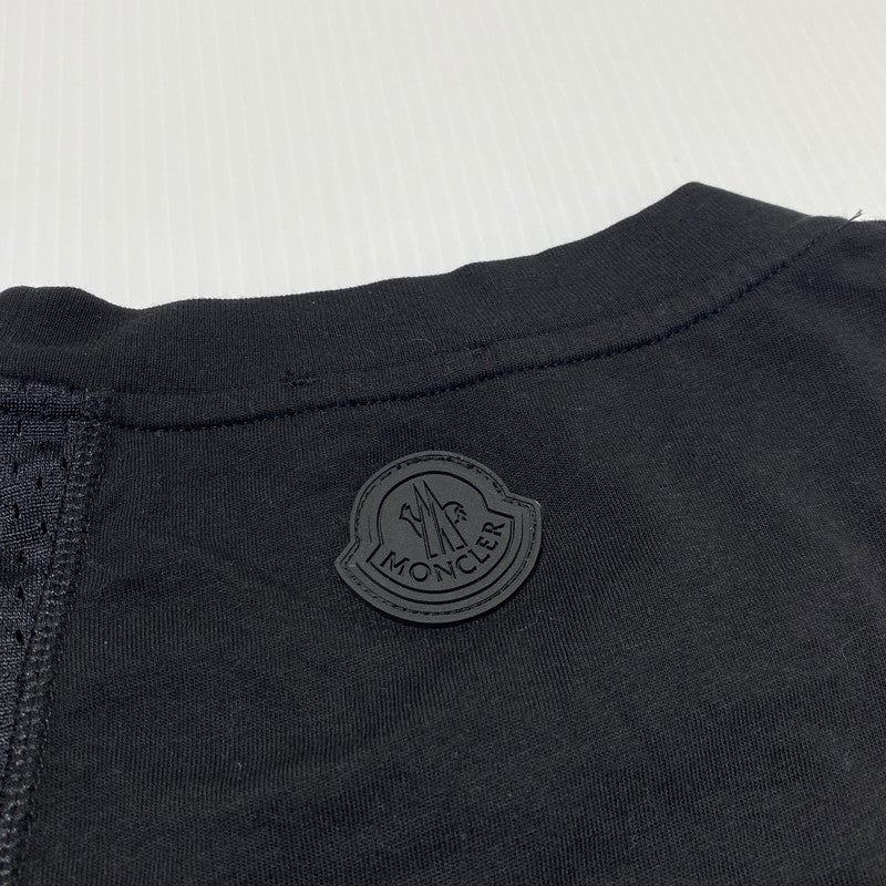 【中古品】【メンズ】 MONCLER モンクレール MESHDETAIL MAGLIA T-SHIRTS G20918C01164 8390Y メッシュディティール マリア Tシャツ 半袖 トップス 141-260809-sa-17-tei サイズ：S カラー：ブラック 万代Net店