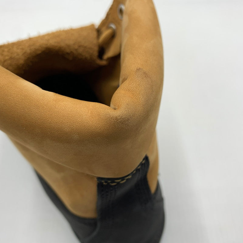 【中古品】【メンズ】 Timberland ティンバーランド PREMIUM 6INCH LACE UP WATERPROOF BOOTS TB0A2P6WEMJ プレミアム 6インチ レースアップ ウォータープルーフ ブーツ 靴 164-260812-ko-02-tei サイズ：27.5cm カラー：ベージュ×ブラック 万代Net店