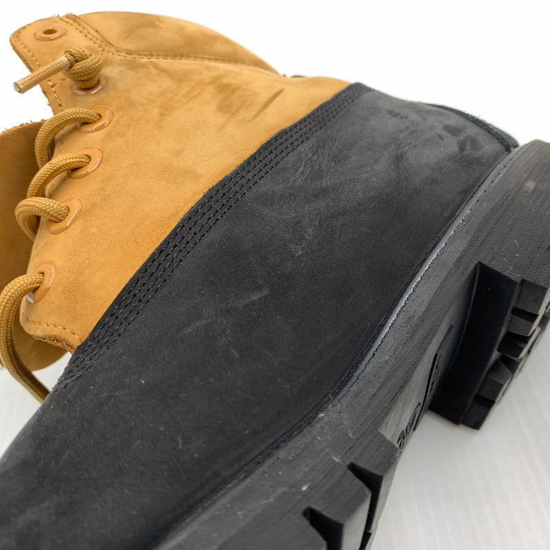 【中古品】【メンズ】 Timberland ティンバーランド PREMIUM 6INCH LACE UP WATERPROOF BOOTS TB0A2P6WEMJ プレミアム 6インチ レースアップ ウォータープルーフ ブーツ 靴 164-260812-ko-02-tei サイズ：27.5cm カラー：ベージュ×ブラック 万代Net店