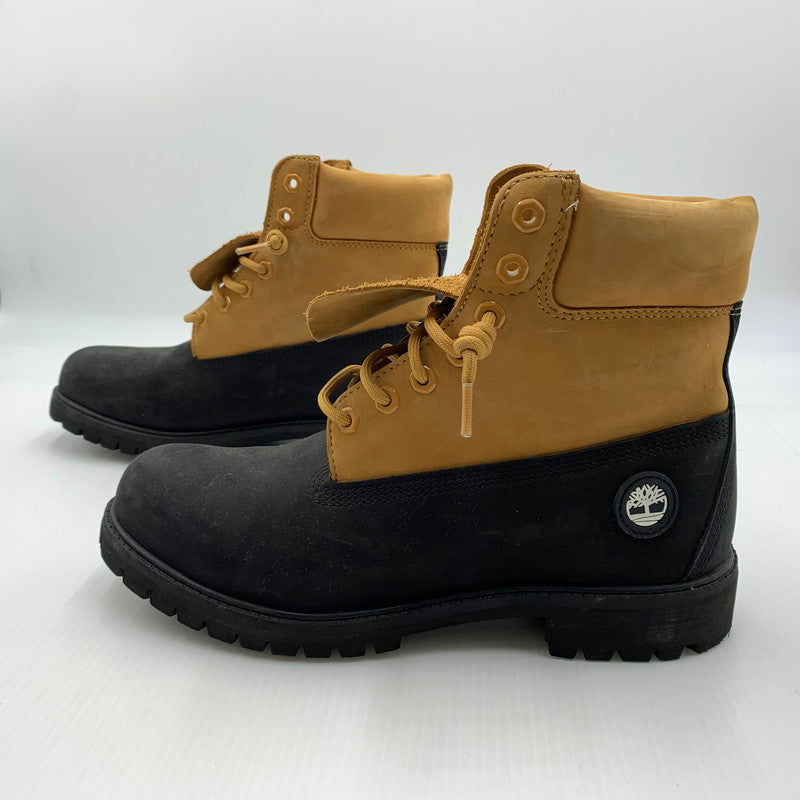 【中古品】【メンズ】 Timberland ティンバーランド PREMIUM 6INCH LACE UP WATERPROOF BOOTS TB0A2P6WEMJ プレミアム 6インチ レースアップ ウォータープルーフ ブーツ 靴 164-260812-ko-02-tei サイズ：27.5cm カラー：ベージュ×ブラック 万代Net店