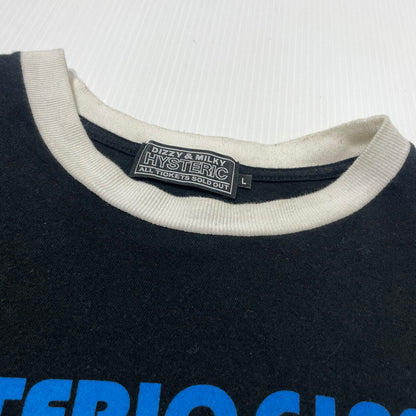 【現状渡し品】【メンズ】 HYSTERIC GLAMOUR ヒステリックグラマー L/S DART TRACK TEE 02261CL06 26SS ロング スリーブ ダート トラック Tシャツ 長袖 トップス 140-260808-sa-14-tei サイズ：L カラー：ブラック 万代Net店