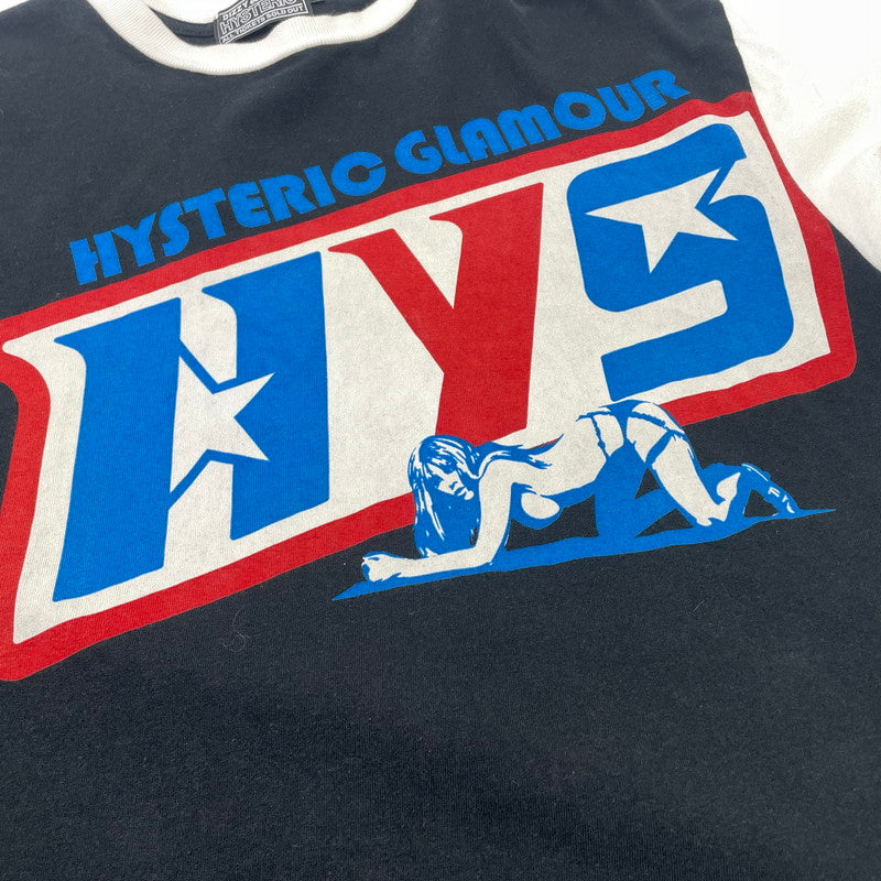 【現状渡し品】【メンズ】 HYSTERIC GLAMOUR ヒステリックグラマー L/S DART TRACK TEE 02261CL06 26SS ロング スリーブ ダート トラック Tシャツ 長袖 トップス 140-260808-sa-14-tei サイズ：L カラー：ブラック 万代Net店