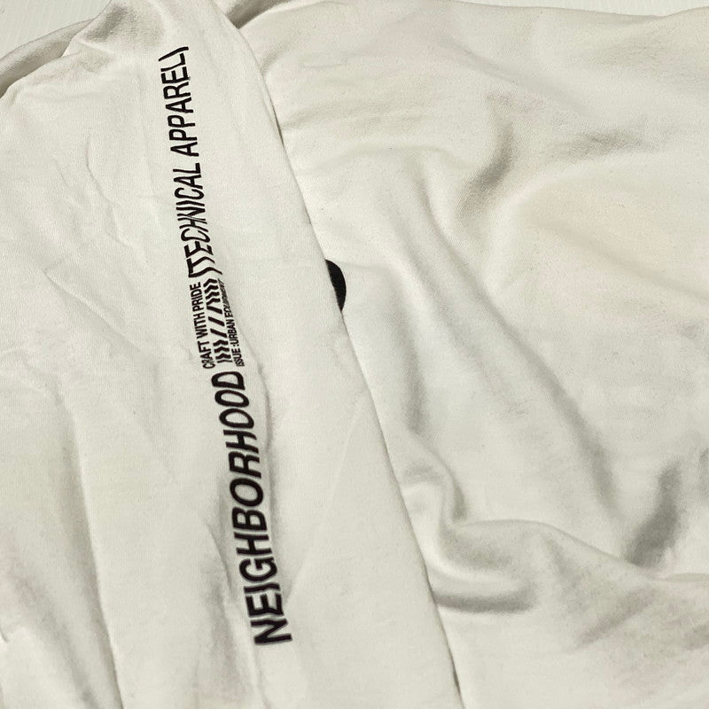 【現状渡し品】【メンズ】 NEIGHBORHOOD ネイバーフット 19AW ID C-TEE. L/S 2019年秋冬 アイディー コットン Tシャツ ロングスリーブ 長袖 トップス 142-260809-sa-16-tei サイズ：XL カラー：ホワイト 万代Net店