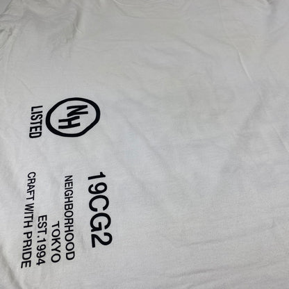 【現状渡し品】【メンズ】 NEIGHBORHOOD ネイバーフット 19AW ID C-TEE. L/S 2019年秋冬 アイディー コットン Tシャツ ロングスリーブ 長袖 トップス 142-260809-sa-16-tei サイズ：XL カラー：ホワイト 万代Net店