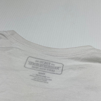 【現状渡し品】【メンズ】 NEIGHBORHOOD ネイバーフット 19AW ID C-TEE. L/S 2019年秋冬 アイディー コットン Tシャツ ロングスリーブ 長袖 トップス 142-260809-sa-16-tei サイズ：XL カラー：ホワイト 万代Net店