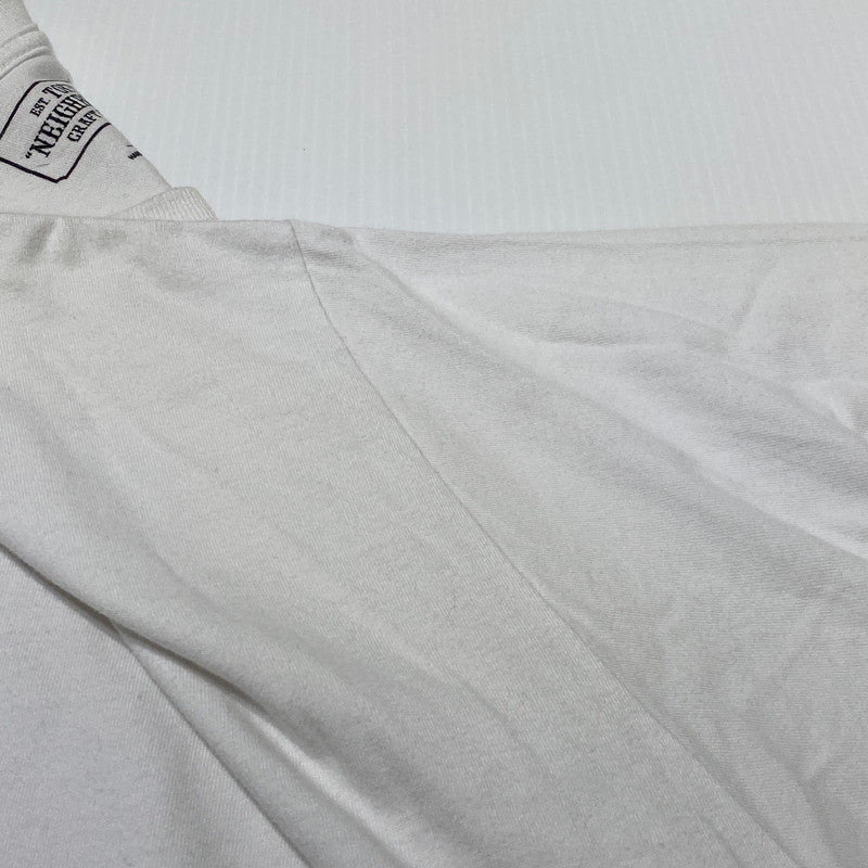 【現状渡し品】【メンズ】 NEIGHBORHOOD ネイバーフット 19AW ID C-TEE. L/S 2019年秋冬 アイディー コットン Tシャツ ロングスリーブ 長袖 トップス 142-260809-sa-16-tei サイズ：XL カラー：ホワイト 万代Net店