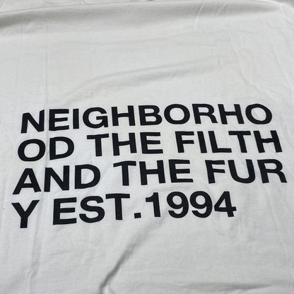 【現状渡し品】【メンズ】 NEIGHBORHOOD ネイバーフット 19AW ID C-TEE. L/S 2019年秋冬 アイディー コットン Tシャツ ロングスリーブ 長袖 トップス 142-260809-sa-16-tei サイズ：XL カラー：ホワイト 万代Net店