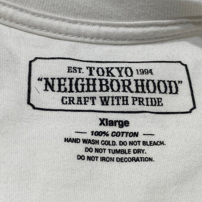 【現状渡し品】【メンズ】 NEIGHBORHOOD ネイバーフット 19AW ID C-TEE. L/S 2019年秋冬 アイディー コットン Tシャツ ロングスリーブ 長袖 トップス 142-260809-sa-16-tei サイズ：XL カラー：ホワイト 万代Net店
