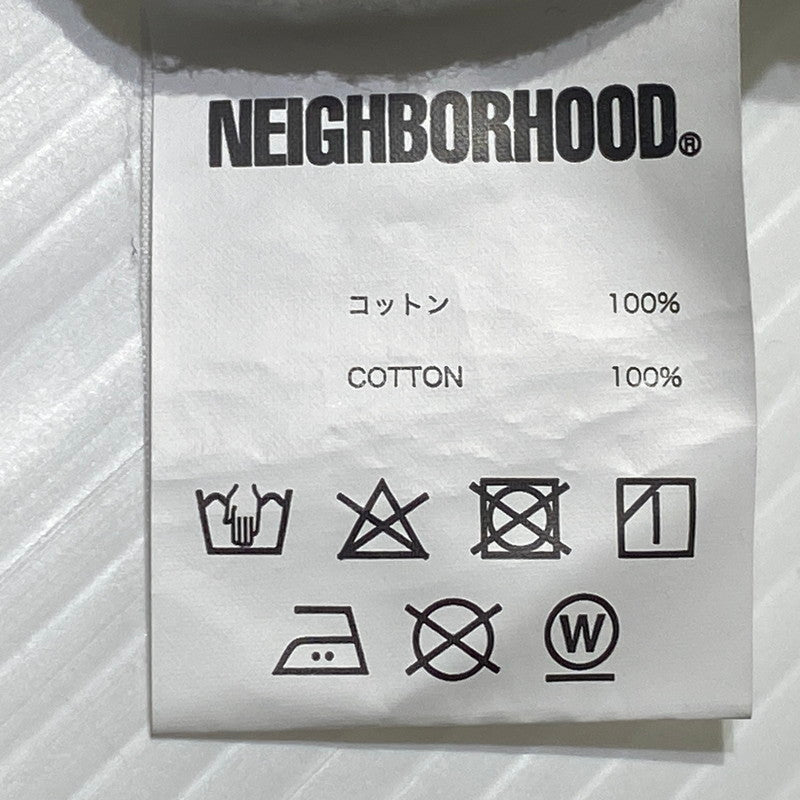 【現状渡し品】【メンズ】 NEIGHBORHOOD ネイバーフット 19AW ID C-TEE. L/S 2019年秋冬 アイディー コットン Tシャツ ロングスリーブ 長袖 トップス 142-260809-sa-16-tei サイズ：XL カラー：ホワイト 万代Net店