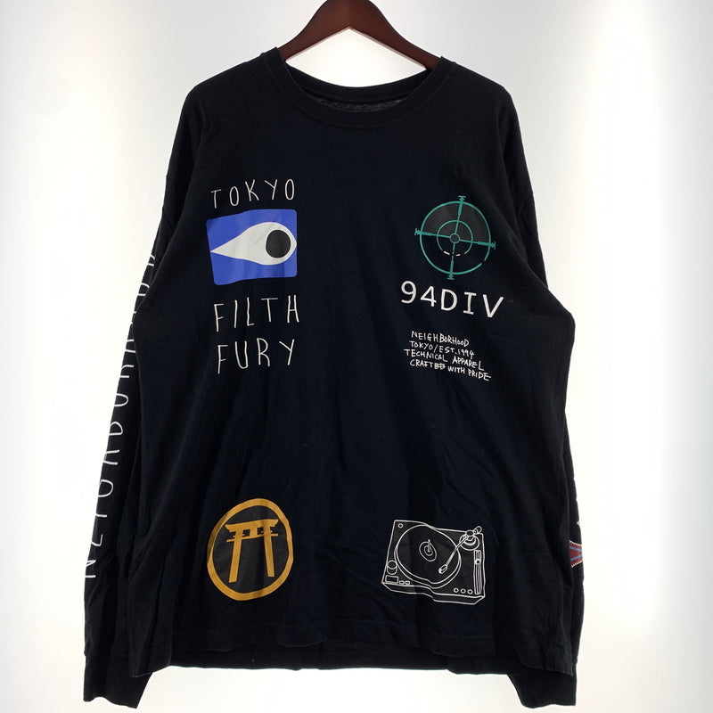 【中古品】【メンズ】 NEIGHBORHOOD ネイバーフッド NH. TEE LS-10 241PCNH-LT10 ネイバーフッド ロングスリーブ Tシャツ 長袖 トップス 142-260809-ko-21-tei サイズ：XL カラー：ブラック 万代Net店