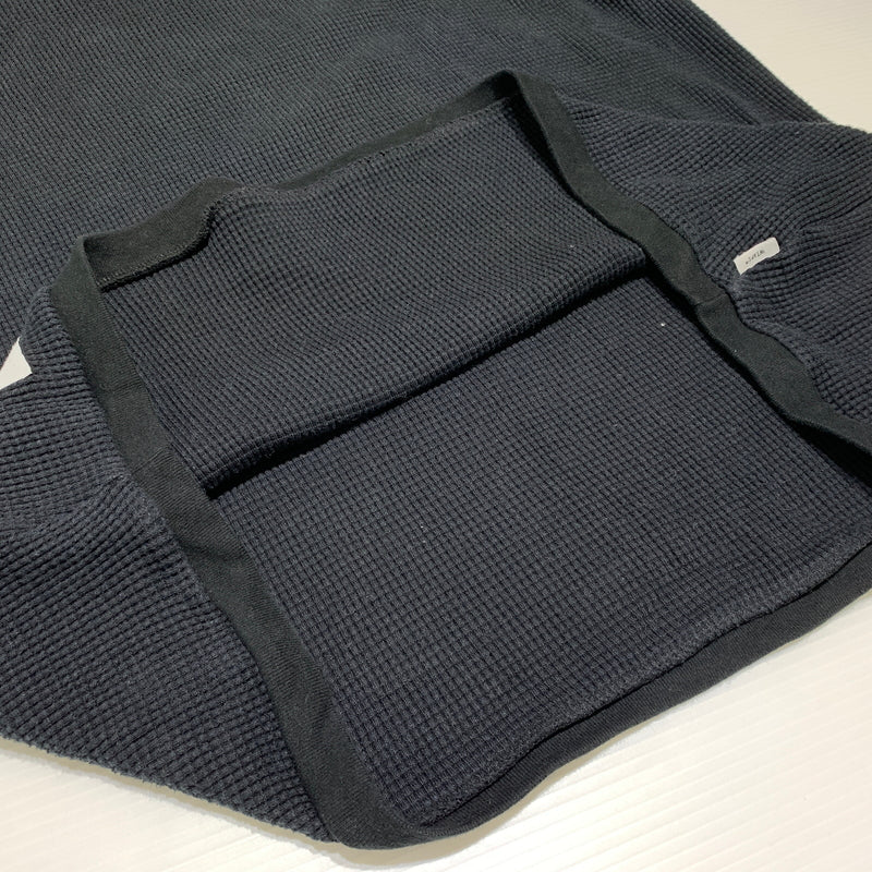 【中古品】【メンズ】 WTAPS ダブルタップス WAFFLE L/S COPO 211ATDT-CSM28 ワッフル ロングスリーブ Tシャツ 長袖 トップス サーマルカット 142-260809-ko-20-tei サイズ：03 カラー：ブラック 万代Net店