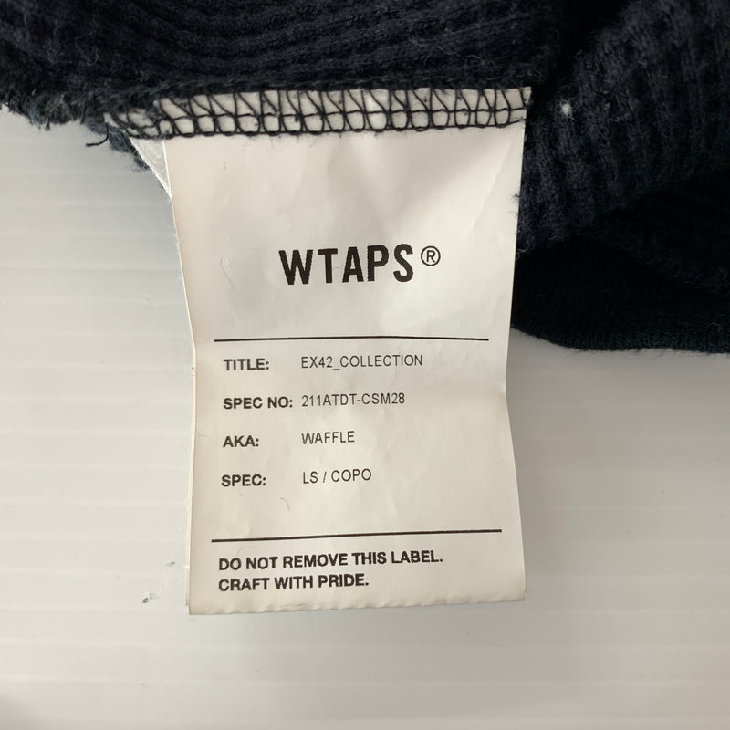 【中古品】【メンズ】 WTAPS ダブルタップス WAFFLE L/S COPO 211ATDT-CSM28 ワッフル ロングスリーブ Tシャツ 長袖 トップス サーマルカット 142-260809-ko-20-tei サイズ：03 カラー：ブラック 万代Net店