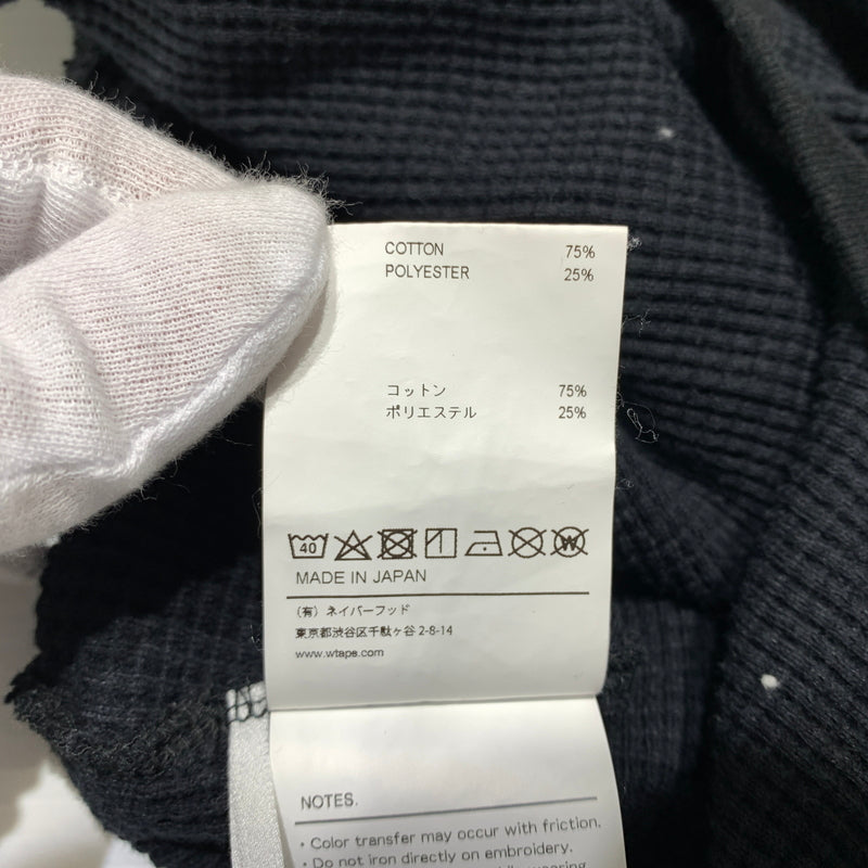 【中古品】【メンズ】 WTAPS ダブルタップス WAFFLE L/S COPO 211ATDT-CSM28 ワッフル ロングスリーブ Tシャツ 長袖 トップス サーマルカット 142-260809-ko-20-tei サイズ：03 カラー：ブラック 万代Net店