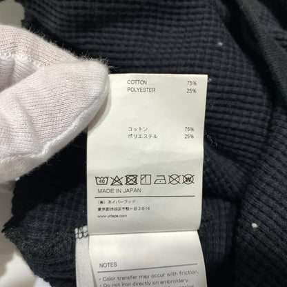 【中古品】【メンズ】 WTAPS ダブルタップス WAFFLE L/S COPO 211ATDT-CSM28 ワッフル ロングスリーブ Tシャツ 長袖 トップス サーマルカット 142-260809-ko-20-tei サイズ：03 カラー：ブラック 万代Net店