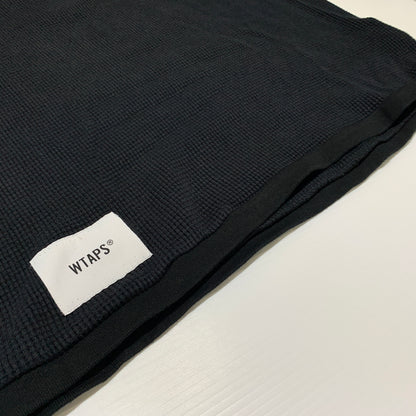 【中古品】【メンズ】 WTAPS ダブルタップス WAFFLE L/S COPO 211ATDT-CSM28 ワッフル ロングスリーブ Tシャツ 長袖 トップス サーマルカット 142-260809-ko-20-tei サイズ：03 カラー：ブラック 万代Net店