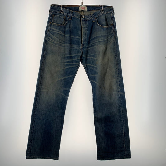 【中古品】【メンズ】 Levi's リーバイス 501 DENIM PANT デニムパンツ ボトムス ジーンズ ボタンフライ 156-260809-ko-34-tei サイズ：36 カラー：インディゴ 万代Net店