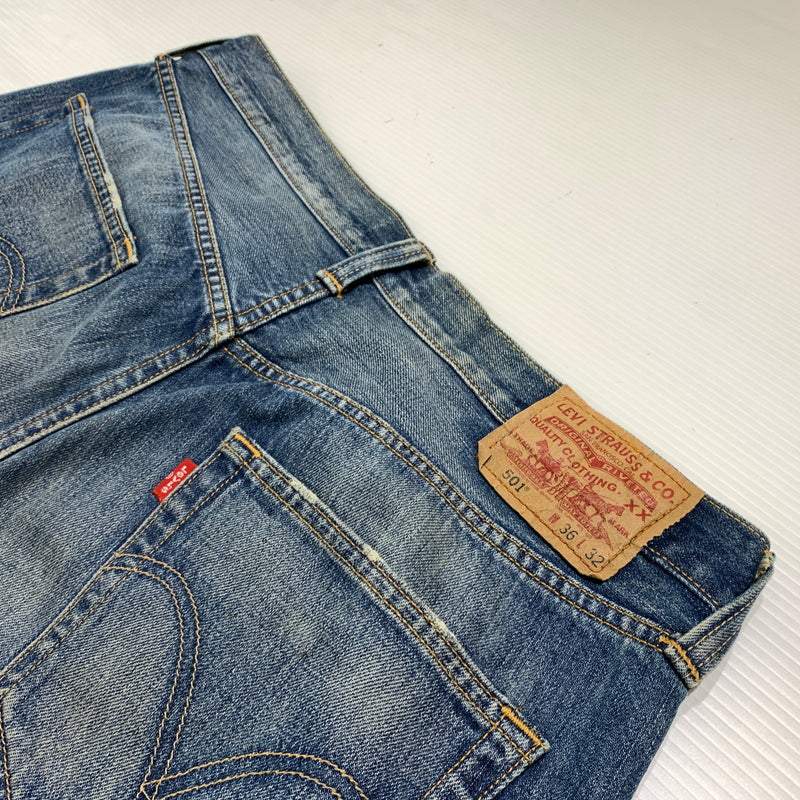 【中古品】【メンズ】 Levi's リーバイス 501 DENIM PANT デニムパンツ ボトムス ジーンズ ボタンフライ 156-260809-ko-34-tei サイズ：36 カラー：インディゴ 万代Net店