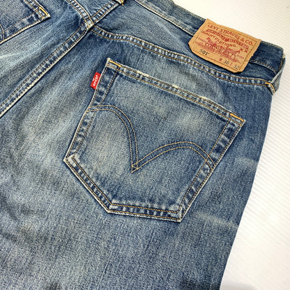 【中古品】【メンズ】 Levi's リーバイス 501 DENIM PANT デニムパンツ ボトムス ジーンズ ボタンフライ 156-260809-ko-34-tei サイズ：36 カラー：インディゴ 万代Net店