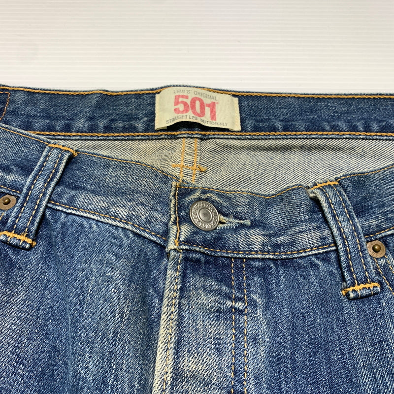 【中古品】【メンズ】 Levi's リーバイス 501 DENIM PANT デニムパンツ ボトムス ジーンズ ボタンフライ 156-260809-ko-34-tei サイズ：36 カラー：インディゴ 万代Net店