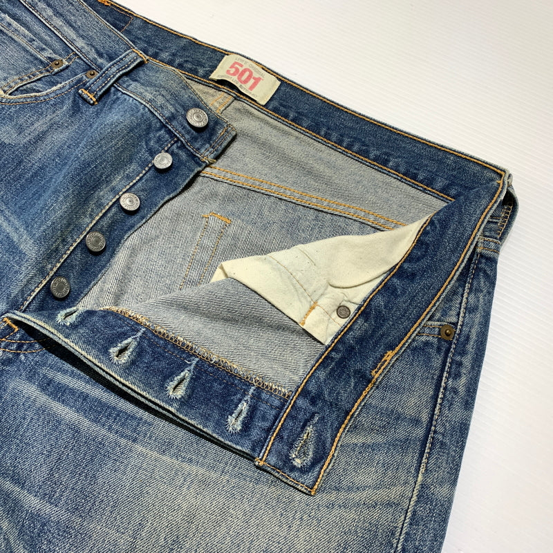 【中古品】【メンズ】 Levi's リーバイス 501 DENIM PANT デニムパンツ ボトムス ジーンズ ボタンフライ 156-260809-ko-34-tei サイズ：36 カラー：インディゴ 万代Net店