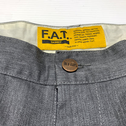 【中古品】【メンズ】 F.A.T. エフエーティー × RED CAP レッドキャップ 別注 コラボ 3TUCK WIDE PANT F32510-PN21-AB 3タック ワイ パンツ ボトムス チノパン 153-260809-ko-31-tei サイズ：SKINNY カラー：グレー 万代Net店