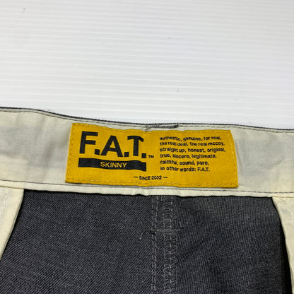 【中古品】【メンズ】 F.A.T. エフエーティー × RED CAP レッドキャップ 別注 コラボ 3TUCK WIDE PANT F32510-PN21-AB 3タック ワイ パンツ ボトムス チノパン 153-260809-ko-31-tei サイズ：SKINNY カラー：グレー 万代Net店