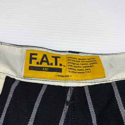 【中古品】【メンズ】 F.A.T. エフエーティー × RED CAP レッドキャップ 別注 コラボ 3TUCK WIDE PANT F32510-PN22-AB 3タック ワイドパンツ ボトムス チノパン 153-260809-ko-32-tei サイズ：FAT カラー：ストライプ 万代Net店