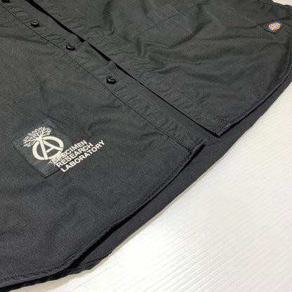 【中古品】【メンズ】 NEIGHBORHOOD ネイバーフッド × Dickies ディッキーズ 別注 コラボ LONGSLEEVE EC-SHIRT 221EVDKN-SHM01 ロングスリーブ ワークシャツ トップス ビックシルエット 142-260809-ko-23-tei サイズ：XL カラー：ブラック 万代Net店