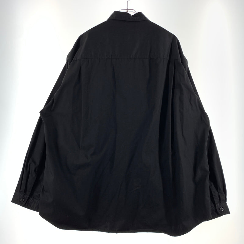 【中古品】【メンズ】 NEIGHBORHOOD ネイバーフッド × Dickies ディッキーズ 別注 コラボ LONGSLEEVE EC-SHIRT 221EVDKN-SHM01 ロングスリーブ ワークシャツ トップス ビックシルエット 142-260809-ko-23-tei サイズ：XL カラー：ブラック 万代Net店