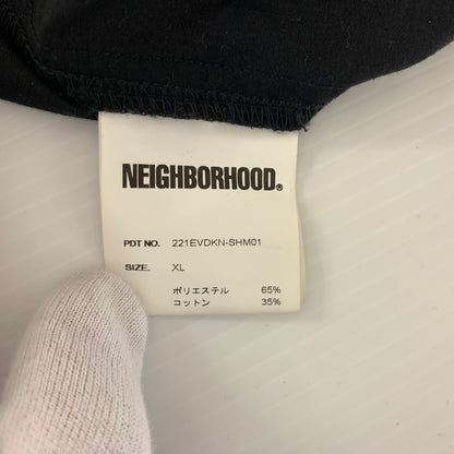 【中古品】【メンズ】 NEIGHBORHOOD ネイバーフッド × Dickies ディッキーズ 別注 コラボ LONGSLEEVE EC-SHIRT 221EVDKN-SHM01 ロングスリーブ ワークシャツ トップス ビックシルエット 142-260809-ko-23-tei サイズ：XL カラー：ブラック 万代Net店