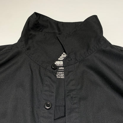 【中古品】【メンズ】 NEIGHBORHOOD ネイバーフッド × Dickies ディッキーズ 別注 コラボ LONGSLEEVE EC-SHIRT 221EVDKN-SHM01 ロングスリーブ ワークシャツ トップス ビックシルエット 142-260809-ko-23-tei サイズ：XL カラー：ブラック 万代Net店