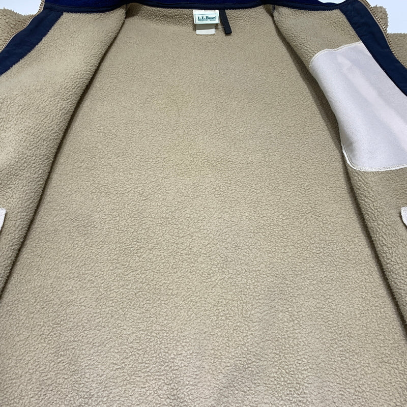 【現状渡し品】【メンズ】 L.L.Bean エルエルビーン -90's ZIP UP FLEECE JACKET VINTAGE -90年代 ジップフリースジャケット ライトアウター ヴィンテージ 144-260809-ko-29-tei サイズ：不明 カラー：ベージュ系/アイボリー系 万代Net店