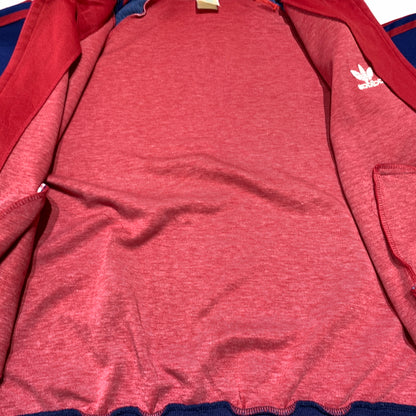 【現状渡し品】【メンズ】 adidas アディダス 80-90's TRACK JACKET VINTAGE 80-90年代 トラックジャケット ライトアウター ジャージ ヴィンテージ 148-260809-ko-27-tei サイズ：M カラー：レッド 万代Net店