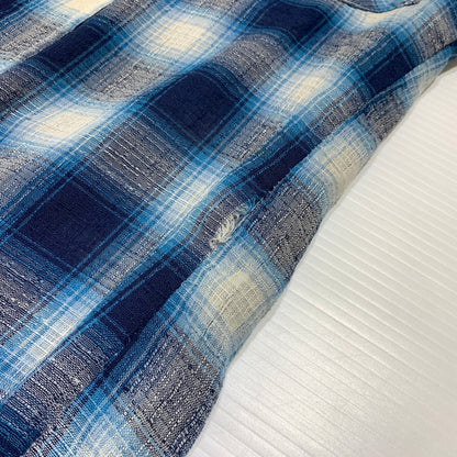 【現状渡し品】【メンズ】 Wrangler ラングラー WESTERN L/S CHECK SHIRT VINTAGE ウエスタン ロングスリーブ チェックシャツ 長袖 トップス ヴィンテージ 145-260809-ko-24-tei サイズ：15 1/2 カラー：ブルー 万代Net店