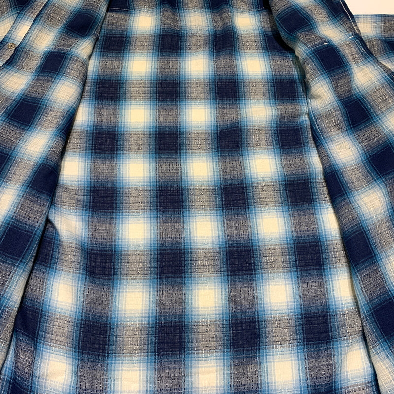 【現状渡し品】【メンズ】 Wrangler ラングラー WESTERN L/S CHECK SHIRT VINTAGE ウエスタン ロングスリーブ チェックシャツ 長袖 トップス ヴィンテージ 145-260809-ko-24-tei サイズ：15 1/2 カラー：ブルー 万代Net店