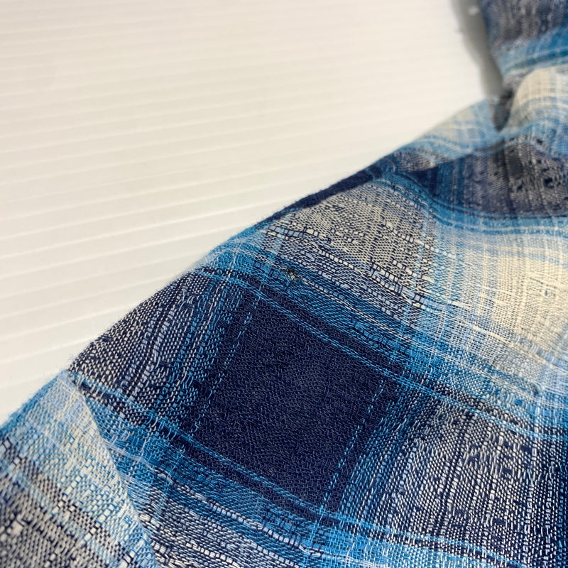 【現状渡し品】【メンズ】 Wrangler ラングラー WESTERN L/S CHECK SHIRT VINTAGE ウエスタン ロングスリーブ チェックシャツ 長袖 トップス ヴィンテージ 145-260809-ko-24-tei サイズ：15 1/2 カラー：ブルー 万代Net店