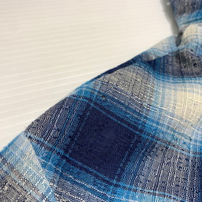 【現状渡し品】【メンズ】 Wrangler ラングラー WESTERN L/S CHECK SHIRT VINTAGE ウエスタン ロングスリーブ チェックシャツ 長袖 トップス ヴィンテージ 145-260809-ko-24-tei サイズ：15 1/2 カラー：ブルー 万代Net店