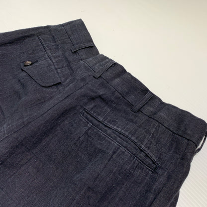 【現状渡し品】【メンズ】 COMME des GARCONS HOMME コムデギャルソンオム LINEN PANTS HS-11019M リネンパンツ ボトムス スラックスパンツ 151-260809-ko-33-tei サイズ：M カラー：グレー系/インディゴ系 万代Net店