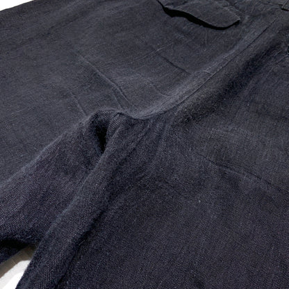 【現状渡し品】【メンズ】 COMME des GARCONS HOMME コムデギャルソンオム LINEN PANTS HS-11019M リネンパンツ ボトムス スラックスパンツ 151-260809-ko-33-tei サイズ：M カラー：グレー系/インディゴ系 万代Net店