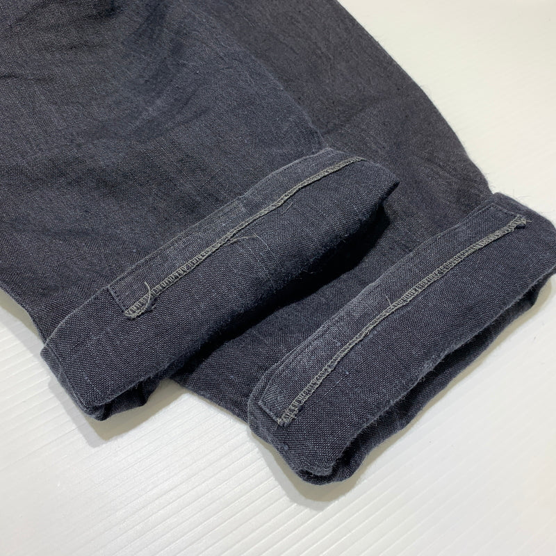 【現状渡し品】【メンズ】 COMME des GARCONS HOMME コムデギャルソンオム LINEN PANTS HS-11019M リネンパンツ ボトムス スラックスパンツ 151-260809-ko-33-tei サイズ：M カラー：グレー系/インディゴ系 万代Net店