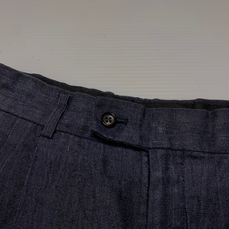 【現状渡し品】【メンズ】 COMME des GARCONS HOMME コムデギャルソンオム LINEN PANTS HS-11019M リネンパンツ ボトムス スラックスパンツ 151-260809-ko-33-tei サイズ：M カラー：グレー系/インディゴ系 万代Net店