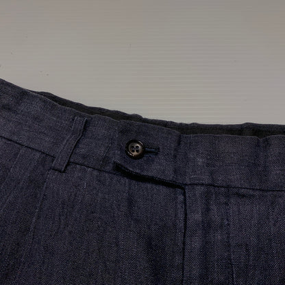 【現状渡し品】【メンズ】 COMME des GARCONS HOMME コムデギャルソンオム LINEN PANTS HS-11019M リネンパンツ ボトムス スラックスパンツ 151-260809-ko-33-tei サイズ：M カラー：グレー系/インディゴ系 万代Net店