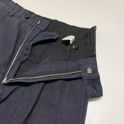 【現状渡し品】【メンズ】 COMME des GARCONS HOMME コムデギャルソンオム LINEN PANTS HS-11019M リネンパンツ ボトムス スラックスパンツ 151-260809-ko-33-tei サイズ：M カラー：グレー系/インディゴ系 万代Net店