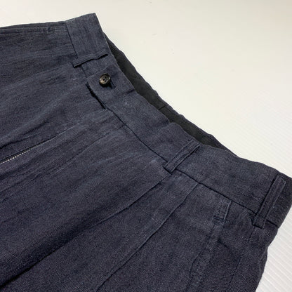 【現状渡し品】【メンズ】 COMME des GARCONS HOMME コムデギャルソンオム LINEN PANTS HS-11019M リネンパンツ ボトムス スラックスパンツ 151-260809-ko-33-tei サイズ：M カラー：グレー系/インディゴ系 万代Net店