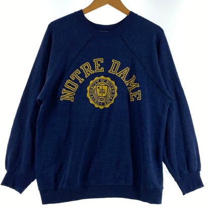 【中古品】【メンズ】 CHAMPION チャンピオン 80’s VINTAGE NORTLE DAME SWEAT 80年代 ヴィンテージ ノートル ダム スウェット 長袖 トップス トレーナー 145-260809-sa-15-tei サイズ：不明 カラー：ネイビー 万代Net店