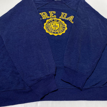 【中古品】【メンズ】 CHAMPION チャンピオン 80’s VINTAGE NORTLE DAME SWEAT 80年代 ヴィンテージ ノートル ダム スウェット 長袖 トップス トレーナー 145-260809-sa-15-tei サイズ：不明 カラー：ネイビー 万代Net店