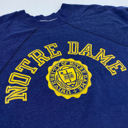 【中古品】【メンズ】 CHAMPION チャンピオン 80’s VINTAGE NORTLE DAME SWEAT 80年代 ヴィンテージ ノートル ダム スウェット 長袖 トップス トレーナー 145-260809-sa-15-tei サイズ：不明 カラー：ネイビー 万代Net店