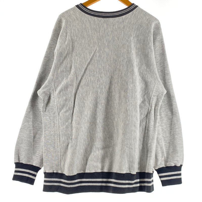 【中古品】【メンズ】 CHAMPION チャンピオン 90’s REVERSE WEAVE RIB BORDER SWEAT 90年代 リバース ウェーブ リブ ボーダー スウェット 長袖 トップス トレーナー 145-260809-sa-12-tei サイズ：L カラー：グレー 万代Net店