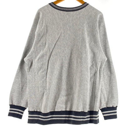 【中古品】【メンズ】 CHAMPION チャンピオン 90’s REVERSE WEAVE RIB BORDER SWEAT 90年代 リバース ウェーブ リブ ボーダー スウェット 長袖 トップス トレーナー 145-260809-sa-12-tei サイズ：L カラー：グレー 万代Net店